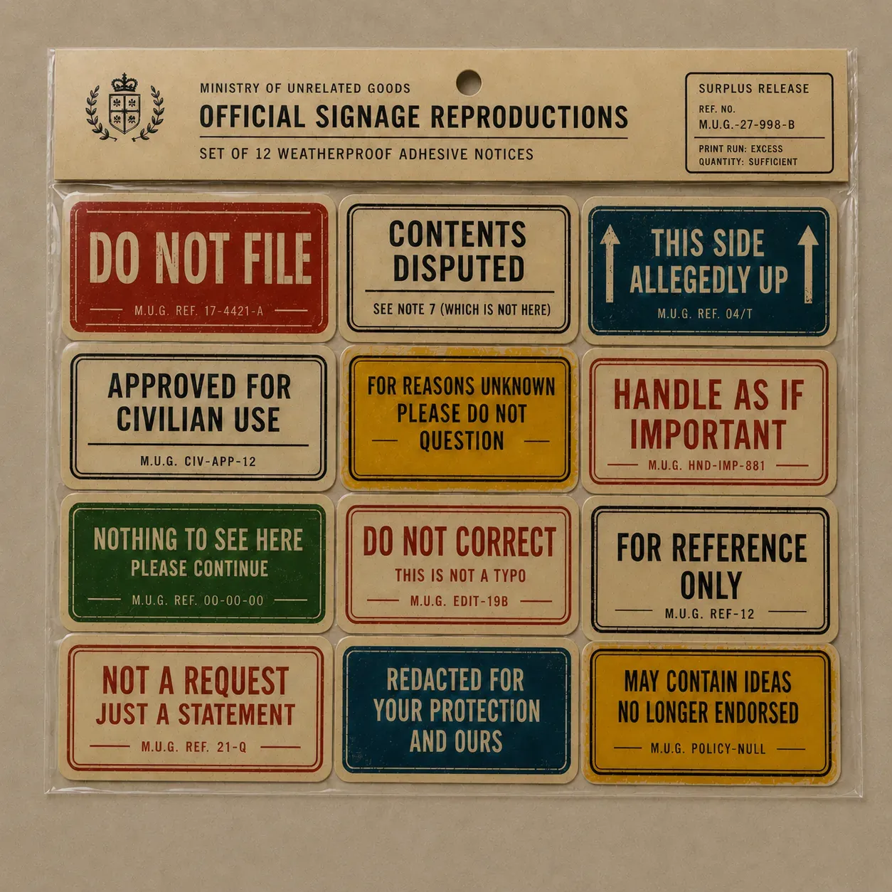 Adhesive Notice Set (12)