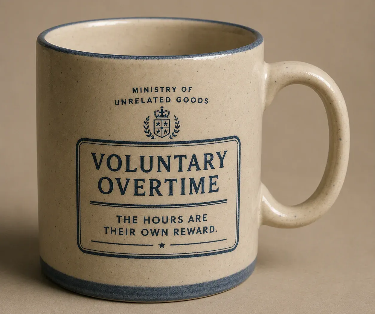 Issued Mug 044: Voluntary Overtime